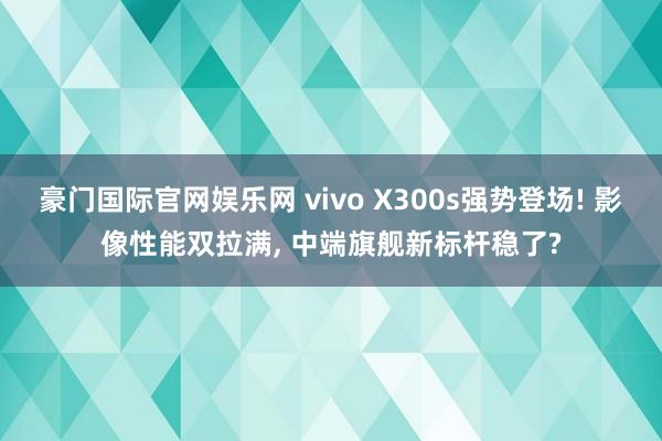 豪门国际官网娱乐网 vivo X300s强势登场! 影像性能双拉满， 中端旗舰新标杆稳了?