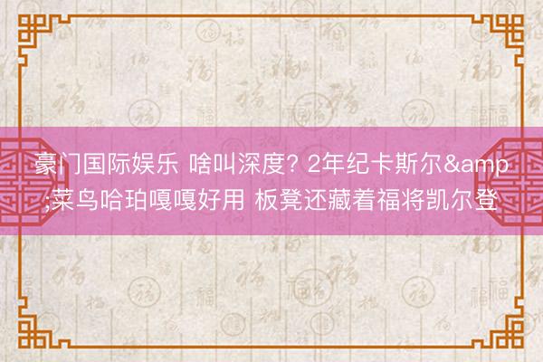 豪门国际娱乐 啥叫深度? 2年纪卡斯尔&菜鸟哈珀嘎嘎好用 板凳还藏着福将凯尔登